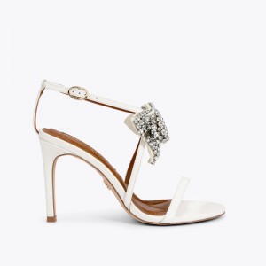 Kurt Geiger London Bromley Bow Sandal Women's Heels Bone | Malaysia NM08-747