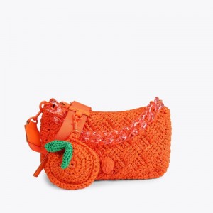 Kurt Geiger London Crochet Multi Women's Crossbody Bags Orange | Malaysia FI54-962