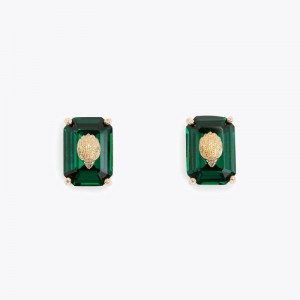 Kurt Geiger London Crystal Stud Earrings Women's Jewelry Green | Malaysia AS86-598