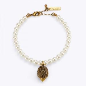 Kurt Geiger London Eagle Pearl Bracelet Women's Jewelry White | Malaysia LK17-934