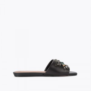 Kurt Geiger London Eye Sandal Women's Flat Shoes Black | Malaysia UJ14-050