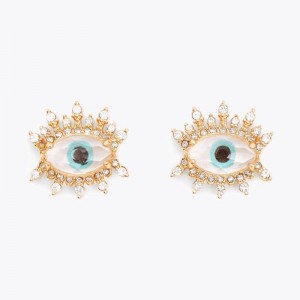 Kurt Geiger London Eye Stud Earrings Women's Jewelry Gold | Malaysia PF27-163