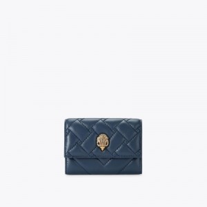 Kurt Geiger London Flap Women's Card Holder Dark Blue | Malaysia YZ80-023