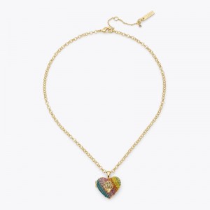 Kurt Geiger London Heart Locket Necklace Women's Jewelry Multicolor | Malaysia HS59-417