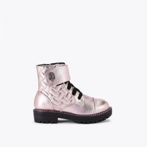 Kurt Geiger London Kensington Strap Boot Kids Shoes Pink | Malaysia NS48-204