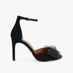 Kurt Geiger London Kensington Bow Women's Sandals Black | Malaysia NX99-377