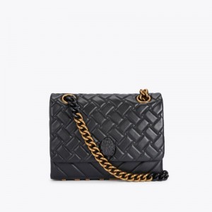 Kurt Geiger London Large Kurt Kensington Women's Crossbody Bags Black | Malaysia MU24-982