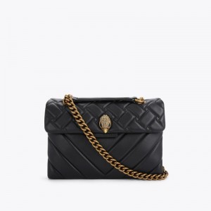 Kurt Geiger London Leather Kensington Women's Crossbody Bags Black | Malaysia OS91-984