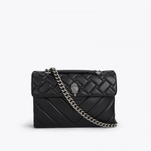 Kurt Geiger London Leather Kensington Women's Crossbody Bags Black | Malaysia KQ53-099