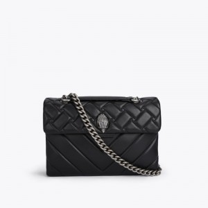 Kurt Geiger London Leather Kensington Women's Shoulder Bags Black | Malaysia DP91-525