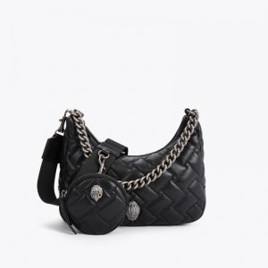 Kurt Geiger London Leather Multi Women's Crossbody Bags Black | Malaysia AY94-461