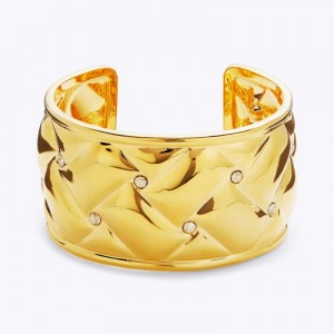 Kurt Geiger London Metal Quilted Xl Bracelet Women's Jewelry Gold | Malaysia BD43-551
