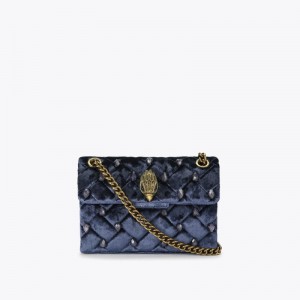 Kurt Geiger London Mini Crystal Kensington Women's Crossbody Bags Dark Blue | Malaysia QL31-874