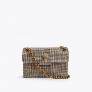 Kurt Geiger London Mini Fabric Kensington Women's Crossbody Bags Beige | Malaysia QZ47-195