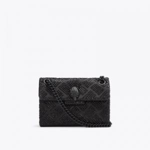 Kurt Geiger London Mini Fabric Kensington Women's Crossbody Bags Black | Malaysia TW60-451