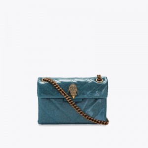 Kurt Geiger London Mini Glitter Kensington Women's Crossbody Bags Turquoise | Malaysia IV93-983