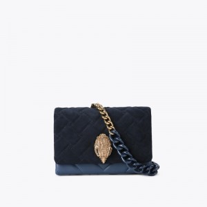 Kurt Geiger London Mini Kensington Kurt Women's Crossbody Bags Dark Blue | Malaysia EB17-693