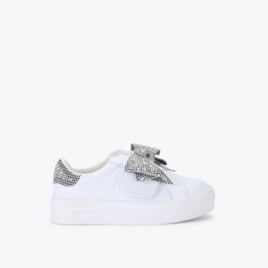 Kurt Geiger London Mini Laney Sneaker Kids Shoes Silver | Malaysia OO77-936