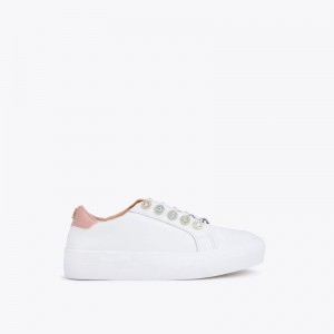 Kurt Geiger London Mini Liviah Sneaker Kids Shoes White | Malaysia LC54-502