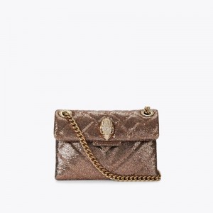 Kurt Geiger London Mini Lurex Kensington Women's Crossbody Bags Bronze | Malaysia DU98-263