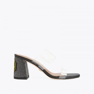 Kurt Geiger London Party Block Sandal Women's Heels Black | Malaysia UT01-823