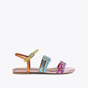Kurt Geiger London Pierra Flat Women's Sandals Multicolor | Malaysia EV22-284