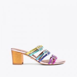 Kurt Geiger London Pierra Mule Heel Women's Sandals Multicolor | Malaysia AL90-682