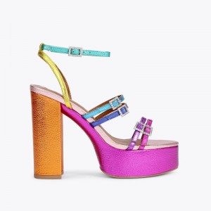 Kurt Geiger London Pierra Platform Women's Heels Multicolor | Malaysia JR60-906