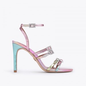 Kurt Geiger London Pierra Sandal Women's Heels Pink | Malaysia FO99-595