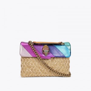 Kurt Geiger London Raffia Kensington Women's Crossbody Bags Multicolor | Malaysia EY83-811