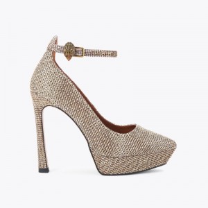 Kurt Geiger London Shoreditch Platform Court Women's Heels Beige | Malaysia BR49-820