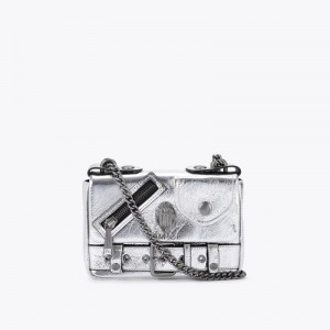 Kurt Geiger London Small Hackney Women's Mini Bags Silver | Malaysia XF55-823