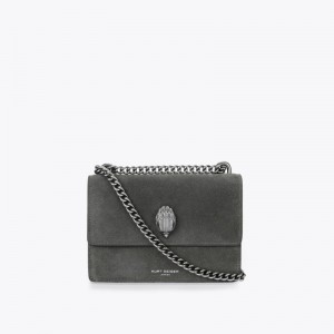 Kurt Geiger London Small Leather Shoreditch Women's Crossbody Bags Grey | Malaysia QX43-930
