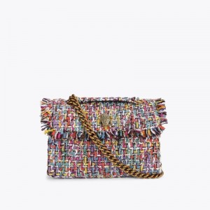 Kurt Geiger London Tweed Kensington Women's Shoulder Bags Multicolor | Malaysia MX08-722