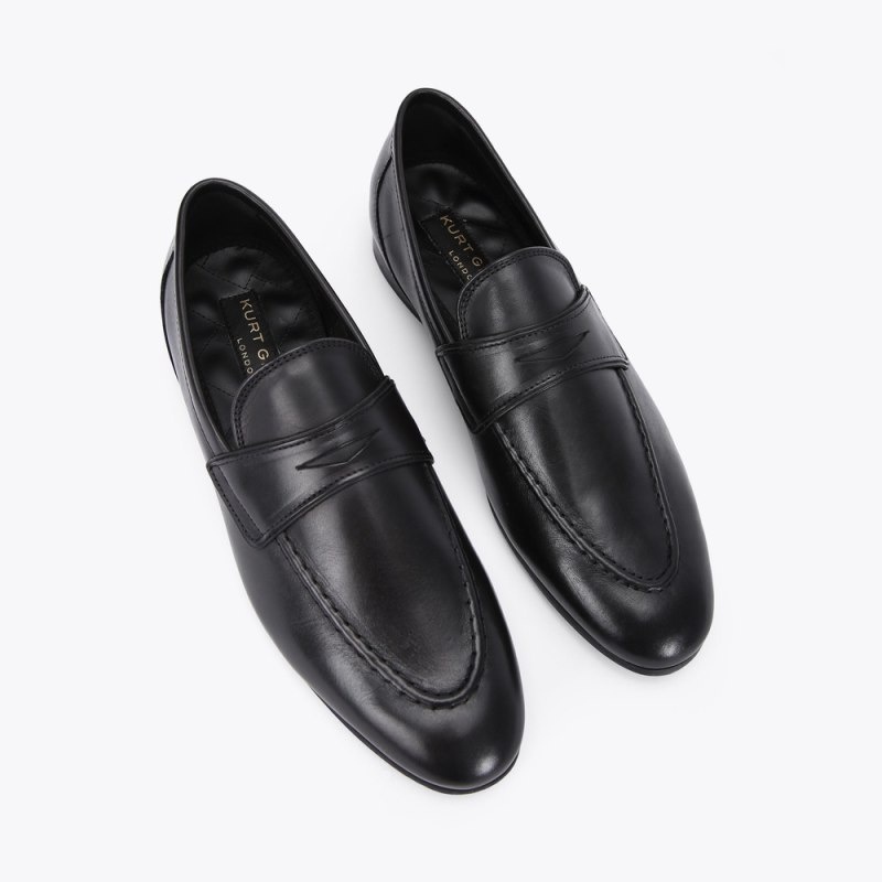 Kurt Geiger London Ali Penny Men's Dress Shoes Black | Malaysia FH15-837