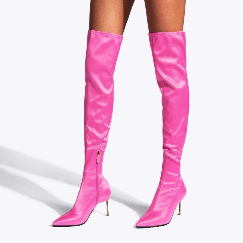 Kurt Geiger London Barbican Women's Knee-High Boots Fushia | Malaysia UW28-420