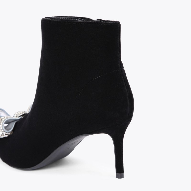 Kurt Geiger London Belgravia Bow Women's Heeled Boots Black | Malaysia WI43-677