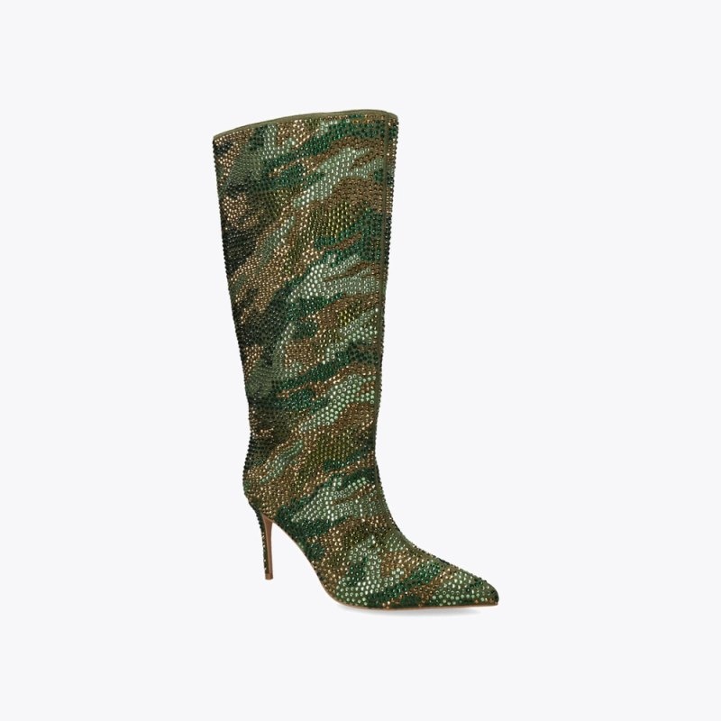 Kurt Geiger London Belgravia Women's Knee-High Boots Green | Malaysia BM88-913