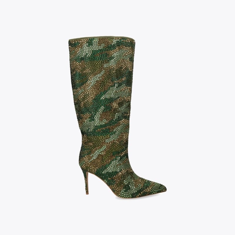 Kurt Geiger London Belgravia Women\'s Knee-High Boots Green | Malaysia BM88-913