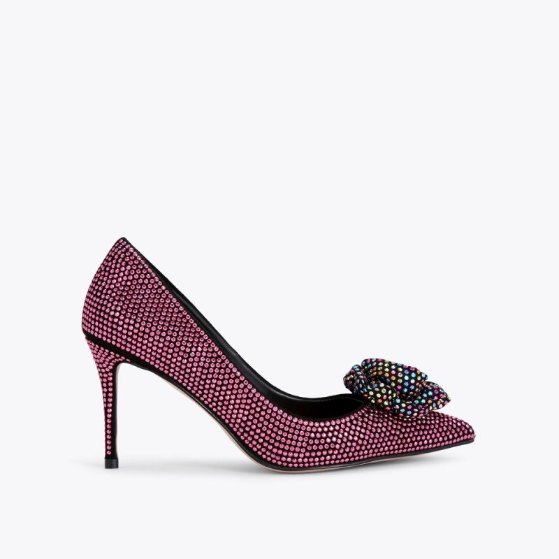 Kurt Geiger London Belgravia Bloom Court Women's Heels Pink | Malaysia VS89-060