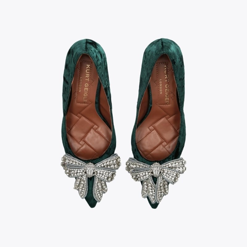 Kurt Geiger London Belgravia Bow Court Women's Heels Turquoise | Malaysia KR19-601