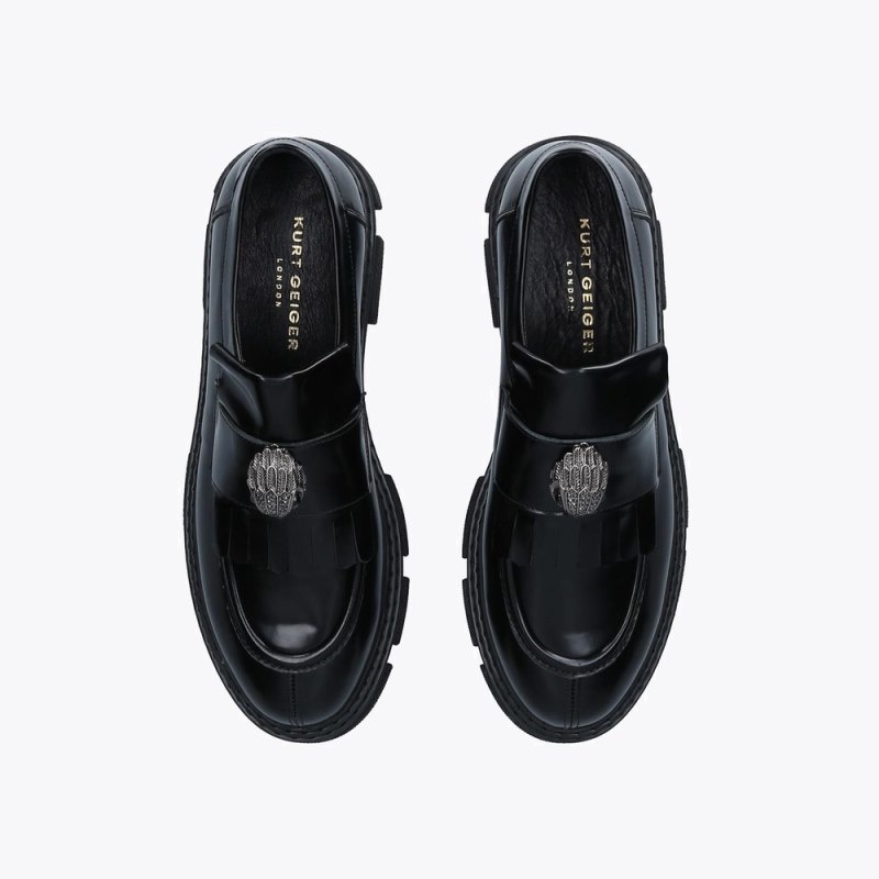 Kurt Geiger London Bird Eagle Men's Loafers Black | Malaysia ZA96-148