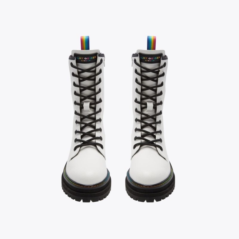 Kurt Geiger London Birdie High Women's Boots White | Malaysia FT98-913