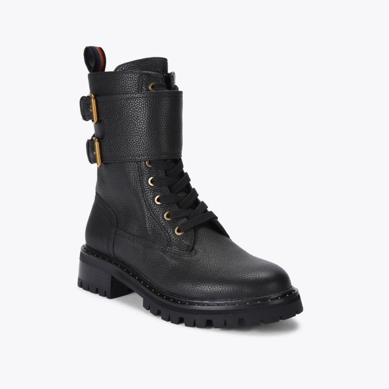 Kurt Geiger London Brooke Combat Women's Boots Black | Malaysia IX64-991