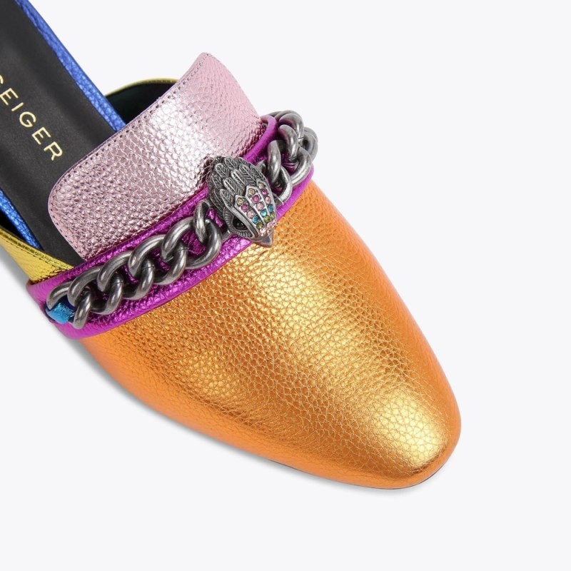 Kurt Geiger London Cheslea Mule Women's Flat Shoes Multicolor | Malaysia PH97-830