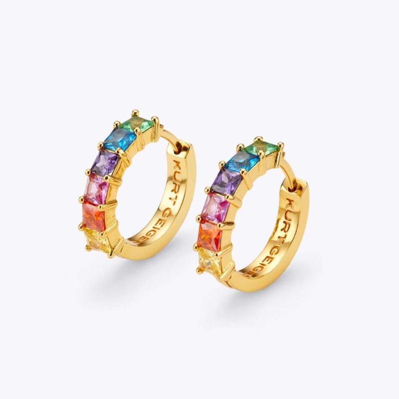 Kurt Geiger London Crystal Huggie Earrings Women's Jewelry Multicolor | Malaysia ZD65-474