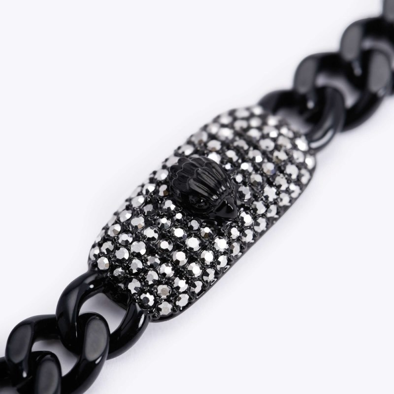 Kurt Geiger London Crystal Signet Bracelet Women's Jewelry Black | Malaysia LM35-140