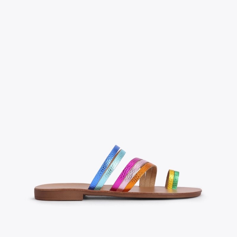 Kurt Geiger London Delilah Rainbow Women\'s Sandals Multicolor | Malaysia QR70-303