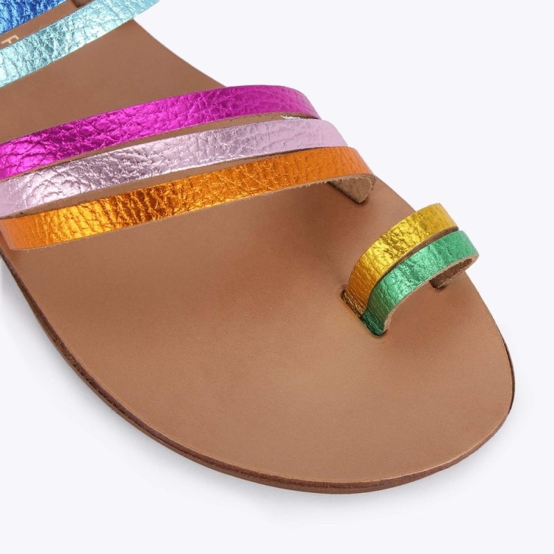 Kurt Geiger London Delilah Rainbow Sandal Women's Mules Multicolor | Malaysia SN00-583