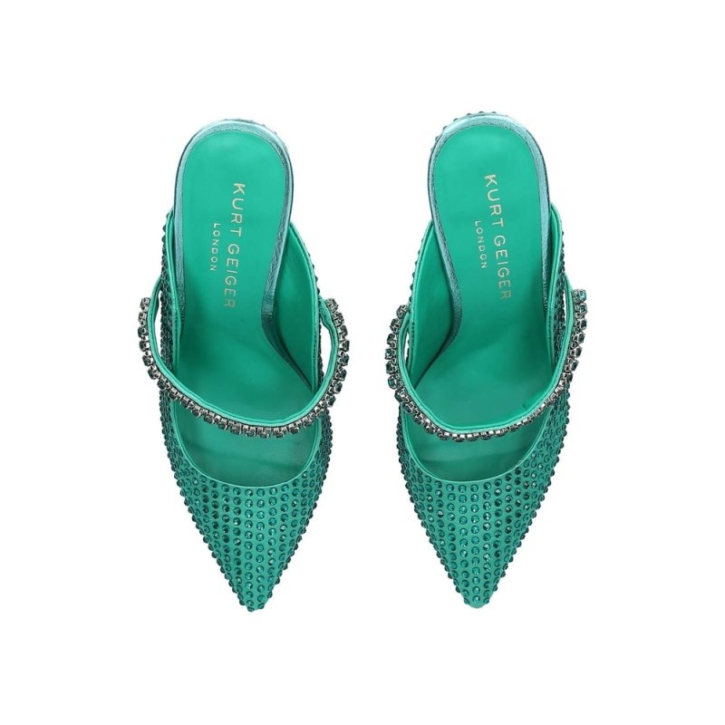 Kurt Geiger London Duke Drench Women's Heels Green | Malaysia FW44-266